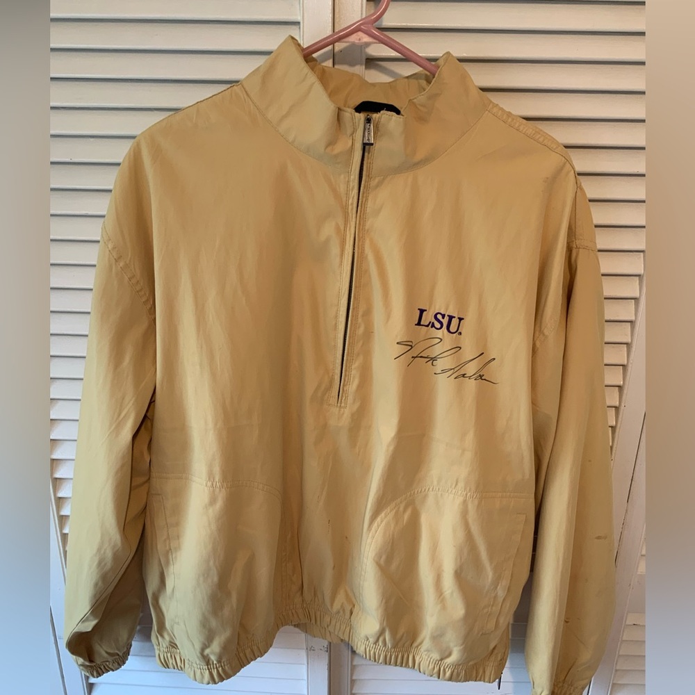 NICK SABAN Signed LSU Windbreaker by ANTIGUA